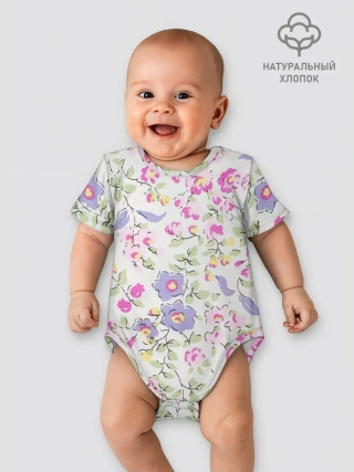 Детское боди / Яркие весенние цветы