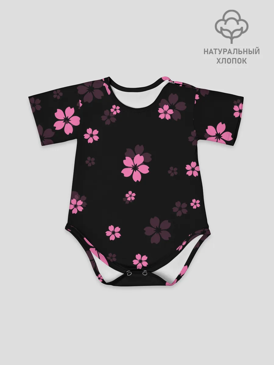Детское боди / САКУРА ВИШНЯ ЛЕПЕСТКИ