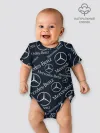 Детское боди / MERCEDES-BENZ / МЕРСЕДЕС-БЕНЗ / УЗОР