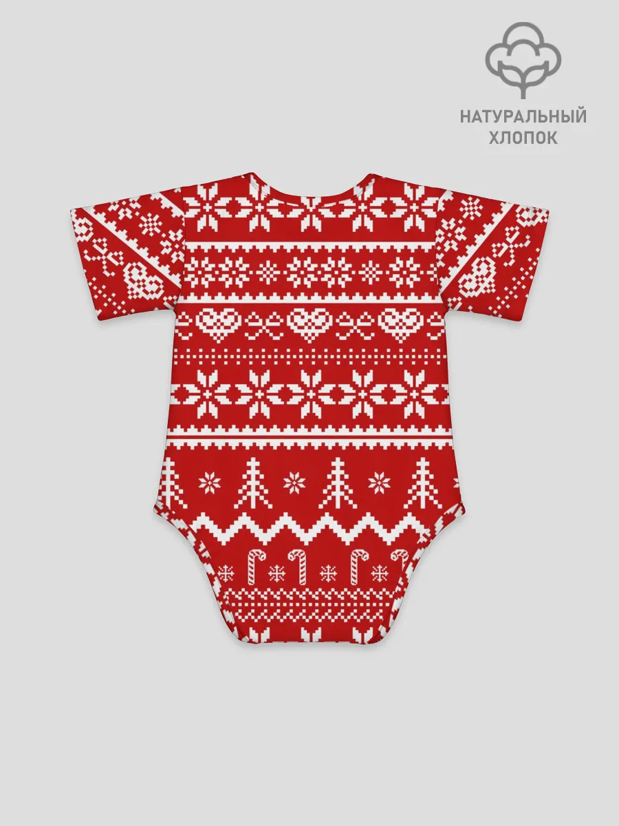 Детское боди / Праздничный новогодний узор