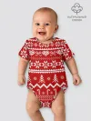 Детское боди / Праздничный новогодний узор