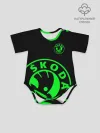 Детское боди / SKODA GREEN LOGO BLACK STYLE
