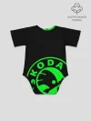 Детское боди / SKODA GREEN LOGO BLACK STYLE