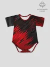 Детское боди / ЧЁРНО КРАСНЫЕ КРАСКИ | RED BLACK STRIPES