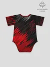 Детское боди / ЧЁРНО КРАСНЫЕ КРАСКИ | RED BLACK STRIPES