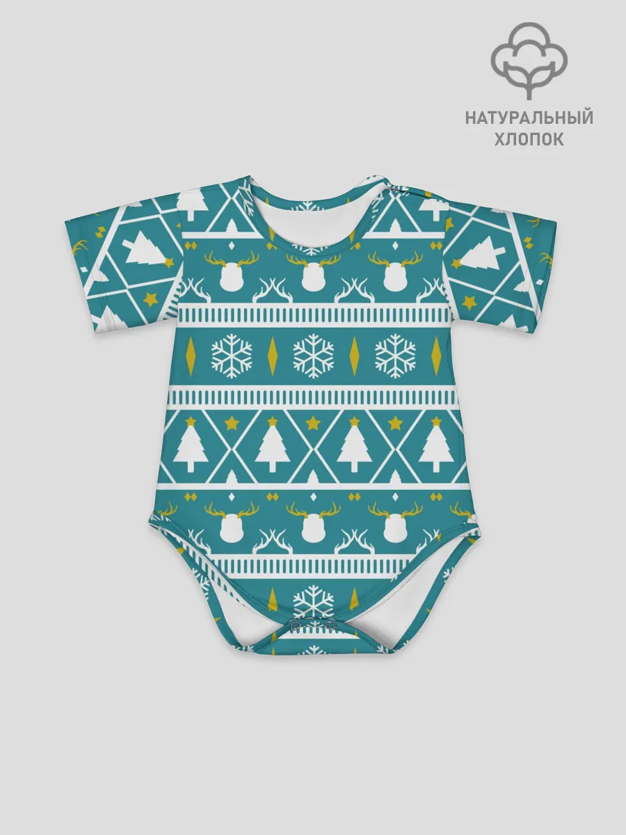 Детское боди / Узор новогодний