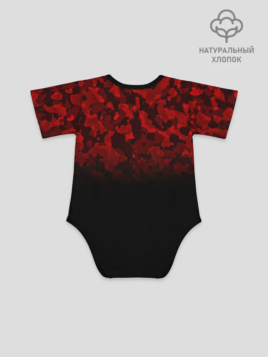 Детское боди / BLACK RED CAMO | RED MILLITARY