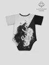 Детское боди / ИНЬ ЯНЬ ВОЛКИ ЧЁРНО БЕЛЫЙ