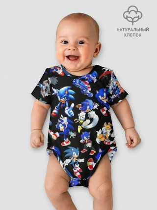 Детское боди / SONIC PATTERN HERO | СОННИК