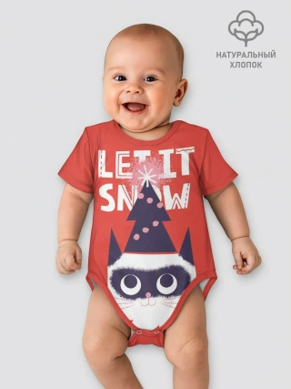 Детское боди / Котик. Новый год