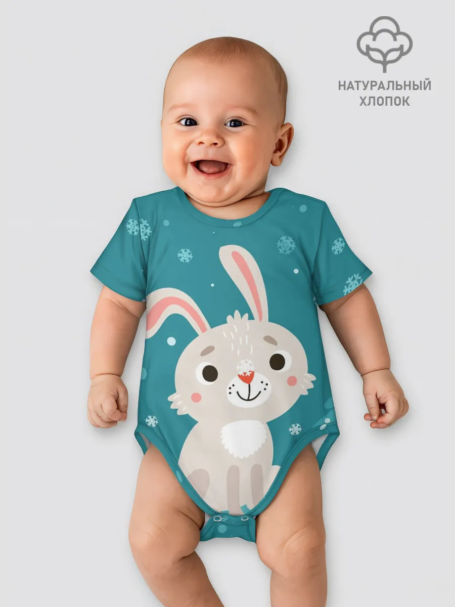 Детское боди / Новогодний зайчик