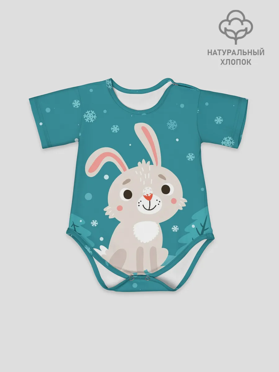 Детское боди / Новогодний зайчик