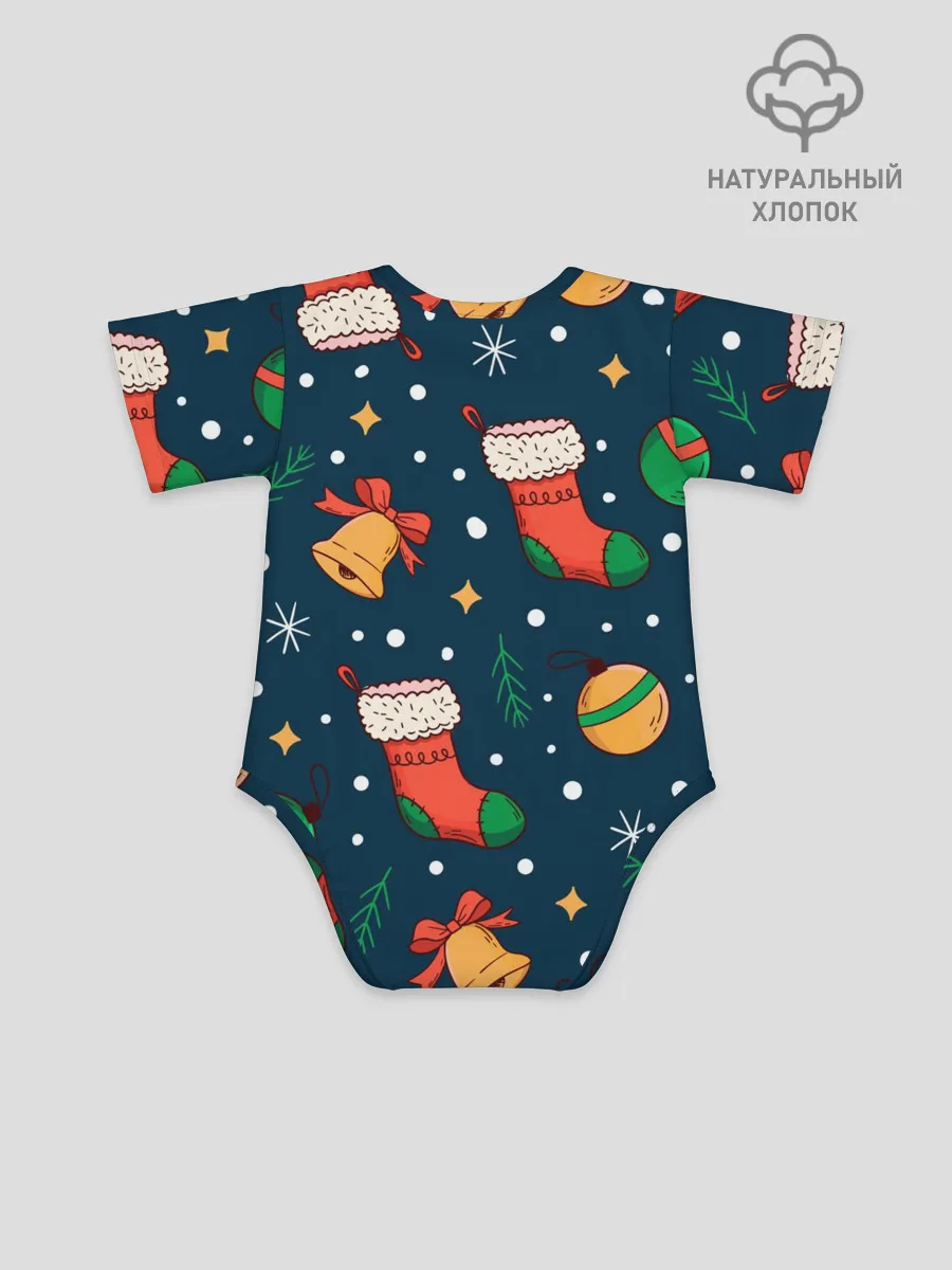 Детское боди / Новогодний, рождественский узор