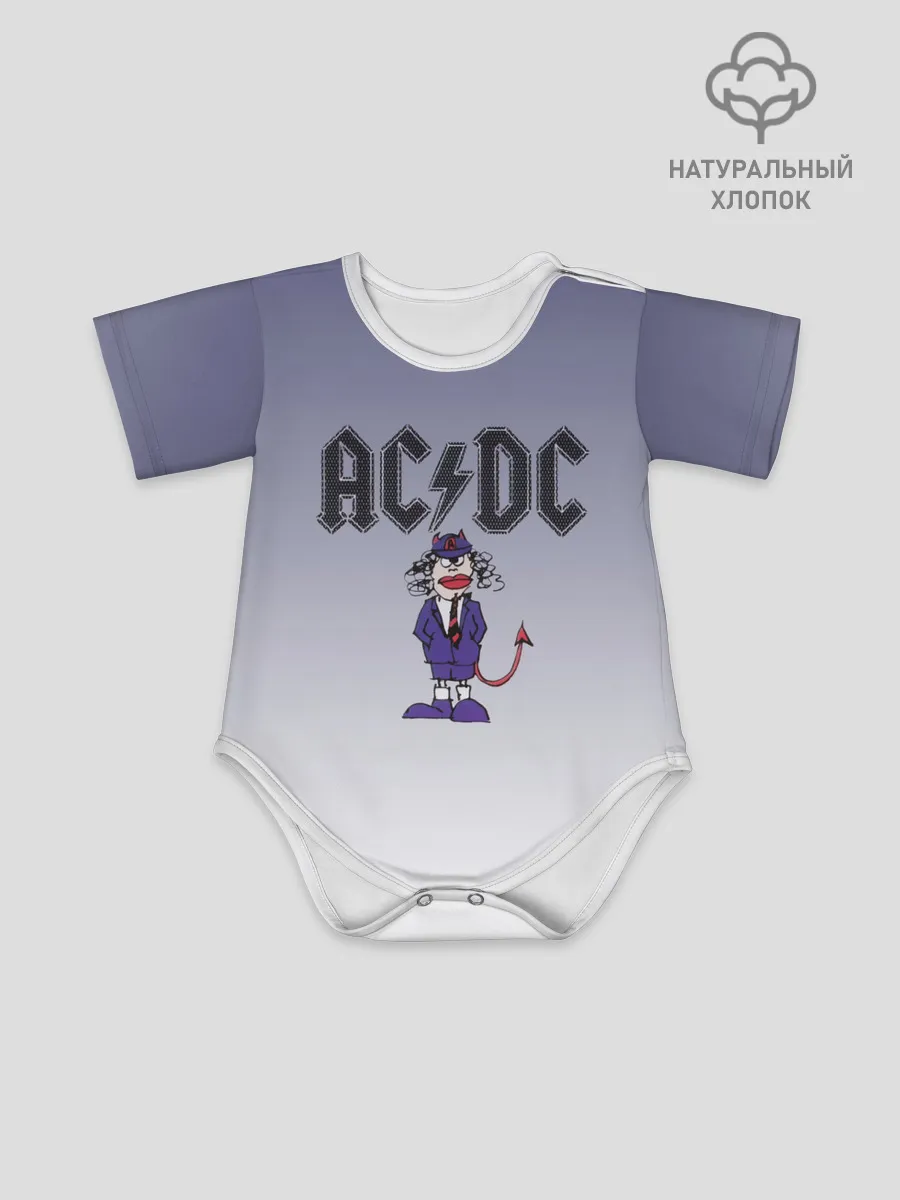 Детское боди / Ангус Янг чертик AC/DC