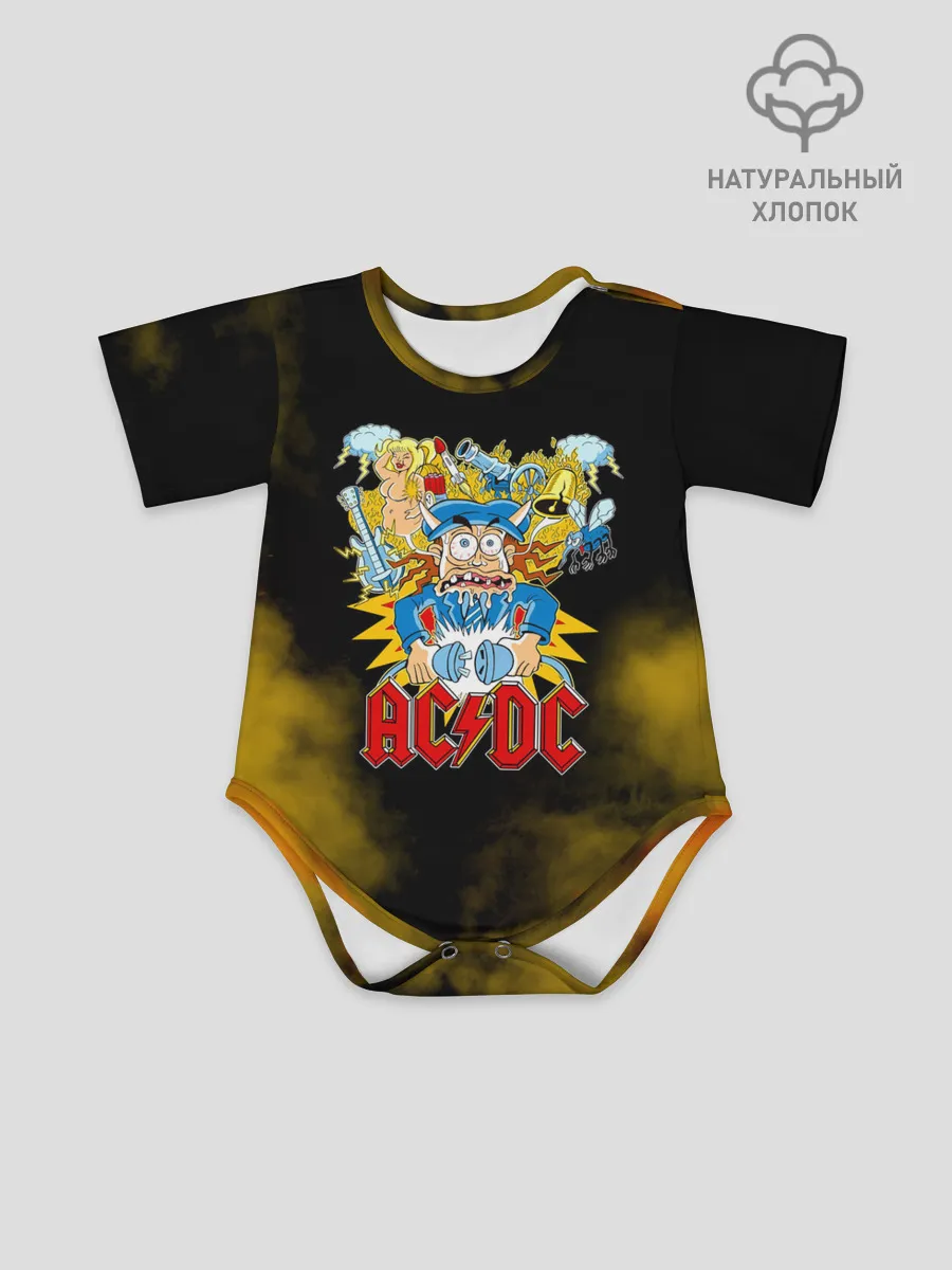 Детское боди / Карикатура Ангус Янг - AC/DC