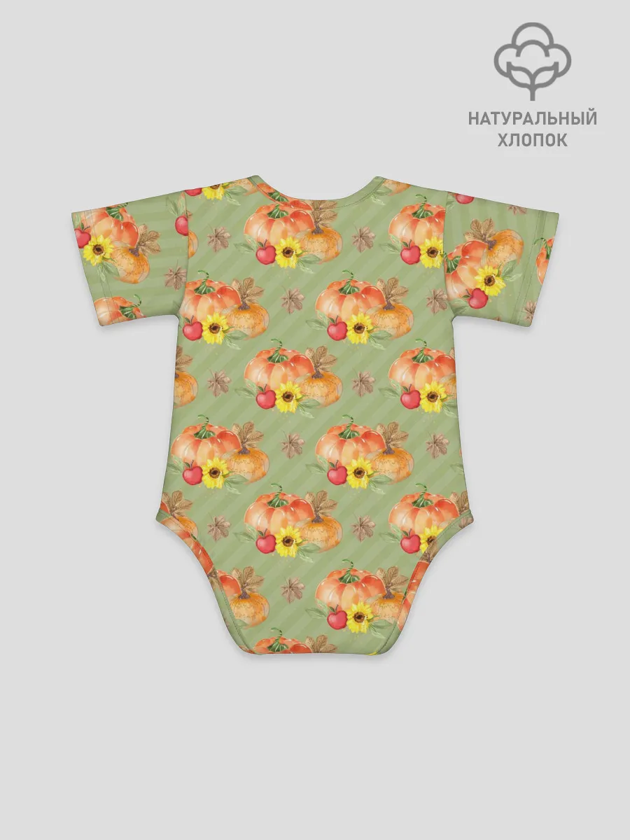 Детское боди / Овощи: Тыквы паттерн