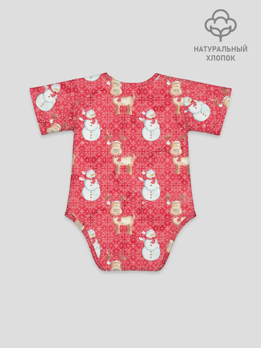 Детское боди / Снеговики и олени