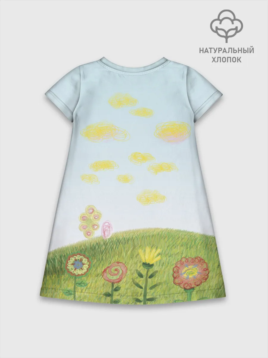 Детское платье хлопок / Союзмультфильм PyatachokBlue
