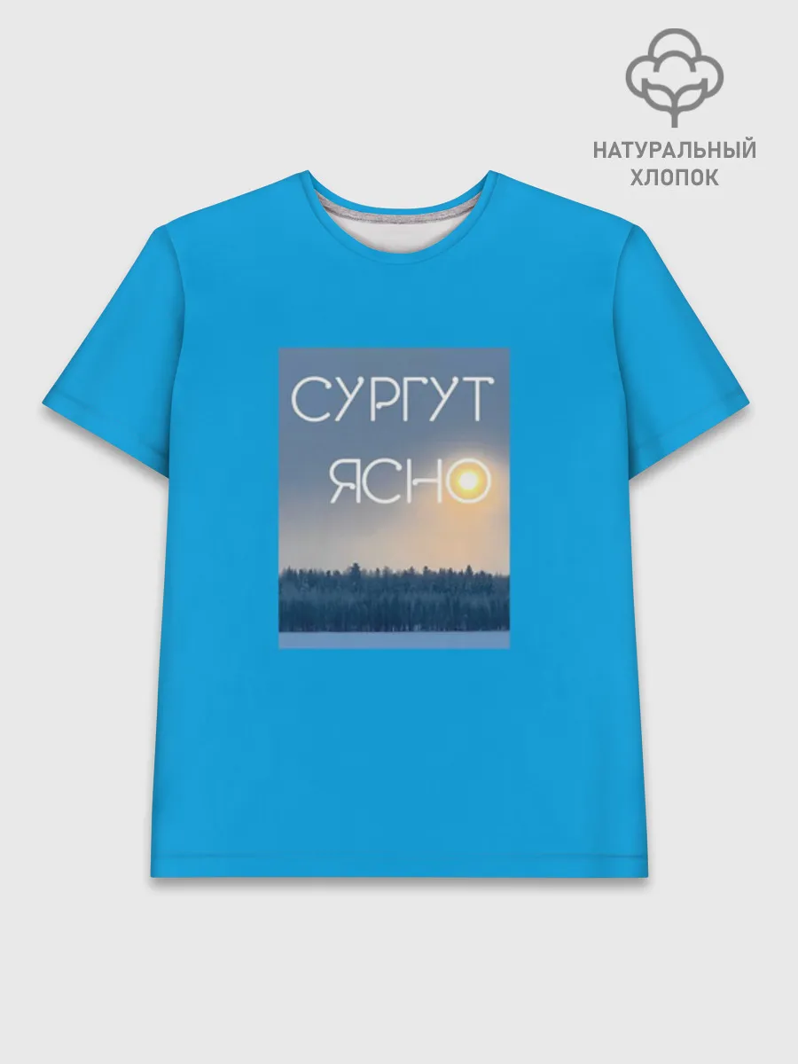Мужская базовая футболка хлопок / СУРГУТ ЯСНО
