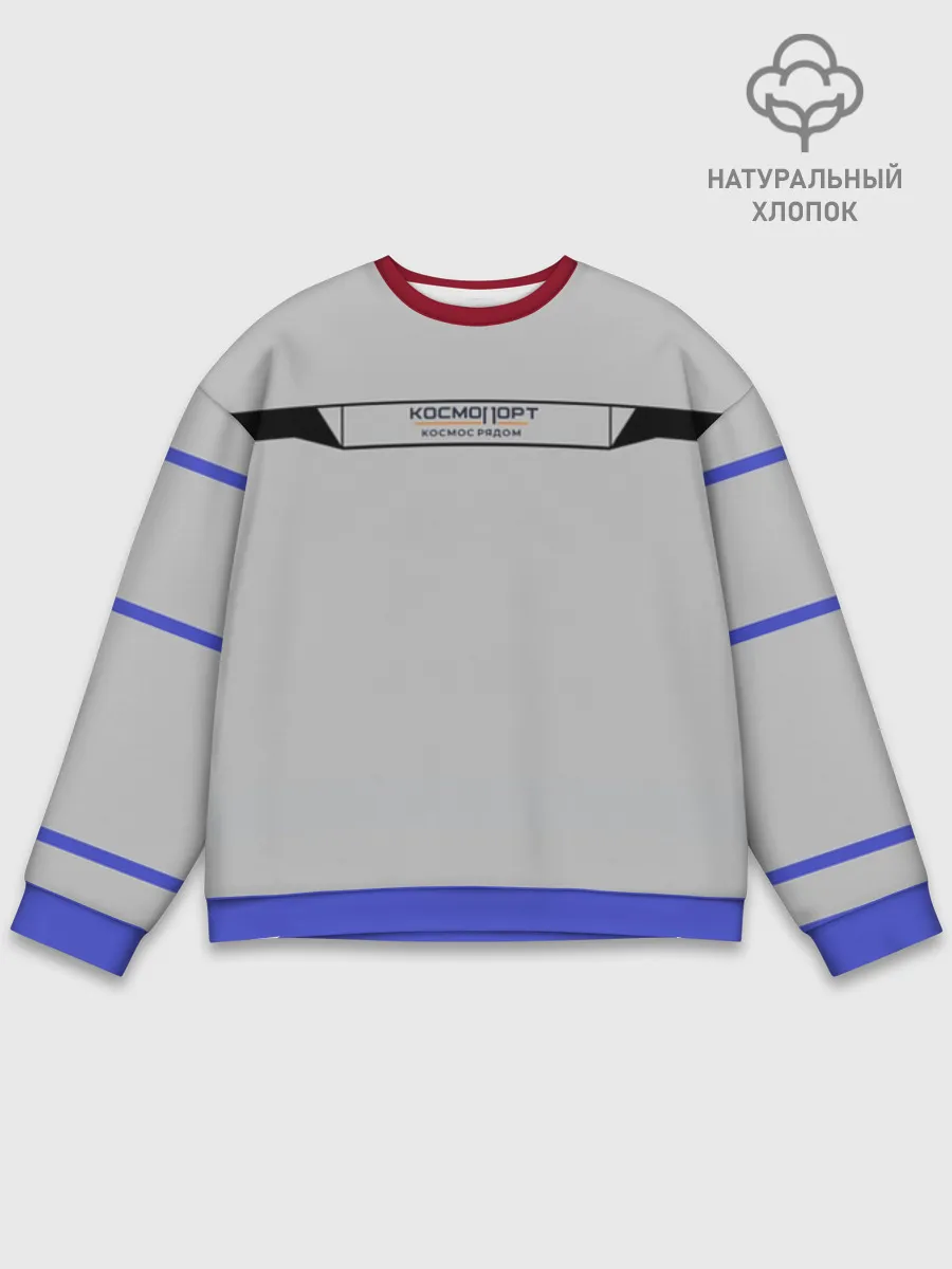 Мужской свитшот база хлопок / КОСМОПОРТ 01