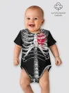 Детское боди / Скелет с сердцем
