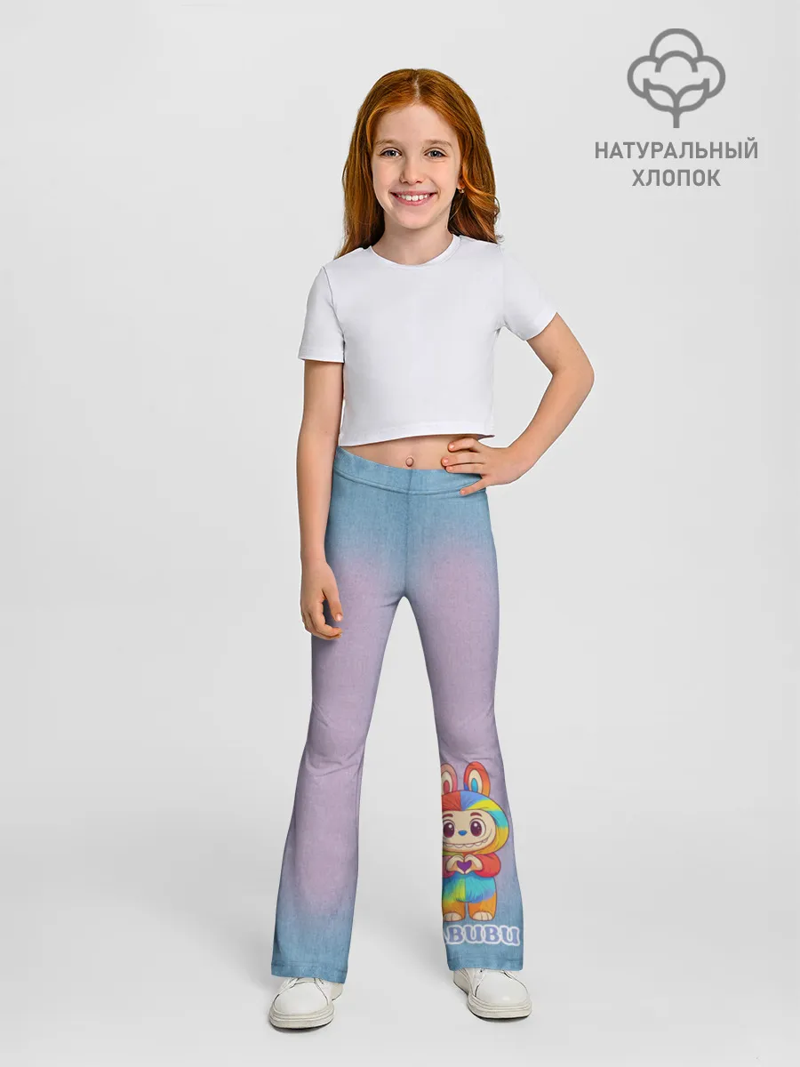 Леггинсы-клеш для девочек / P001_LabubuJeans_GLK