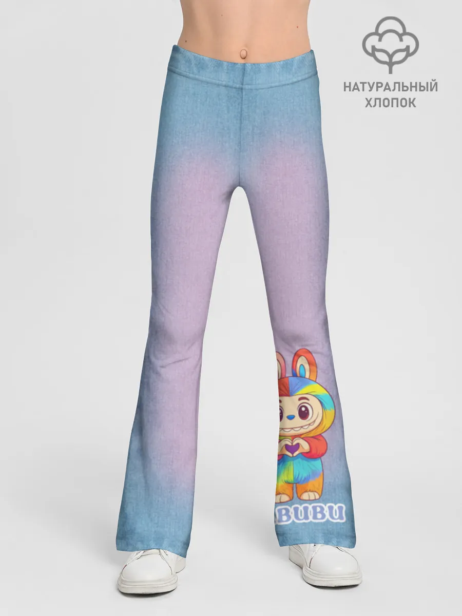 Леггинсы-клеш для девочек / P001_LabubuJeans_GLK