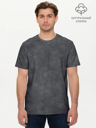 Мужская базовая футболка хлопок / Варёнка dark grey