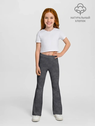 Леггинсы-клеш для девочек / Варёнка dark grey