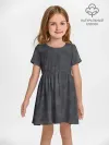 Платье детское отрезное. Хлопок / Варёнка dark grey