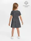 Платье детское отрезное. Хлопок / Варёнка dark grey