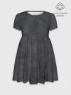 Платье детское отрезное. Хлопок / Варёнка dark grey