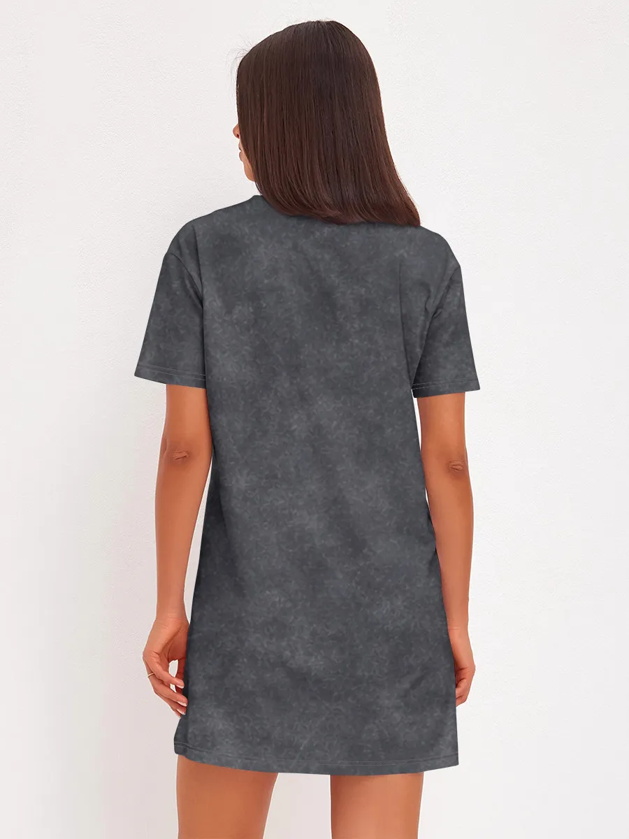 Женское платье хлопок / Варёнка dark grey