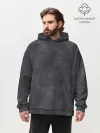 Худи мужской оверсайз хлопок / Варёнка dark grey