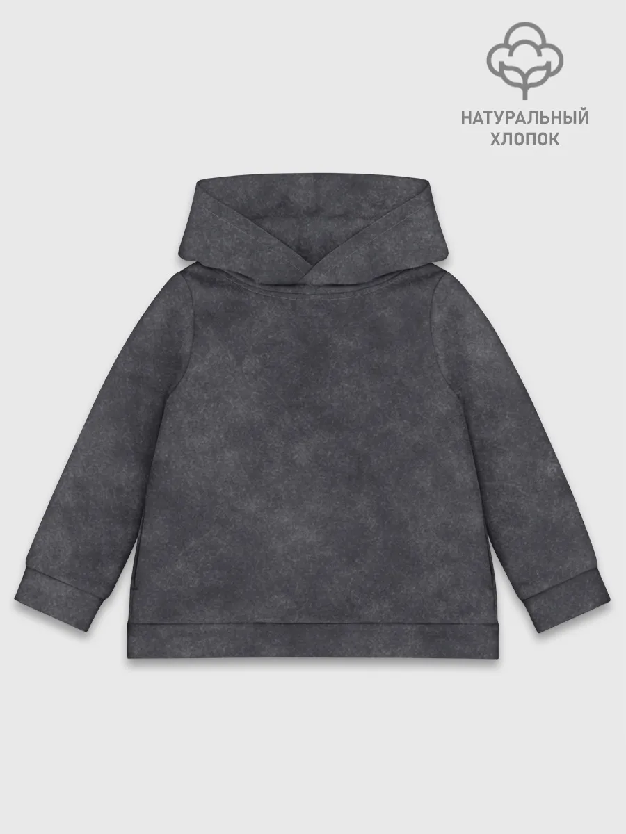 Детское худи хлопок / Варёнка dark grey