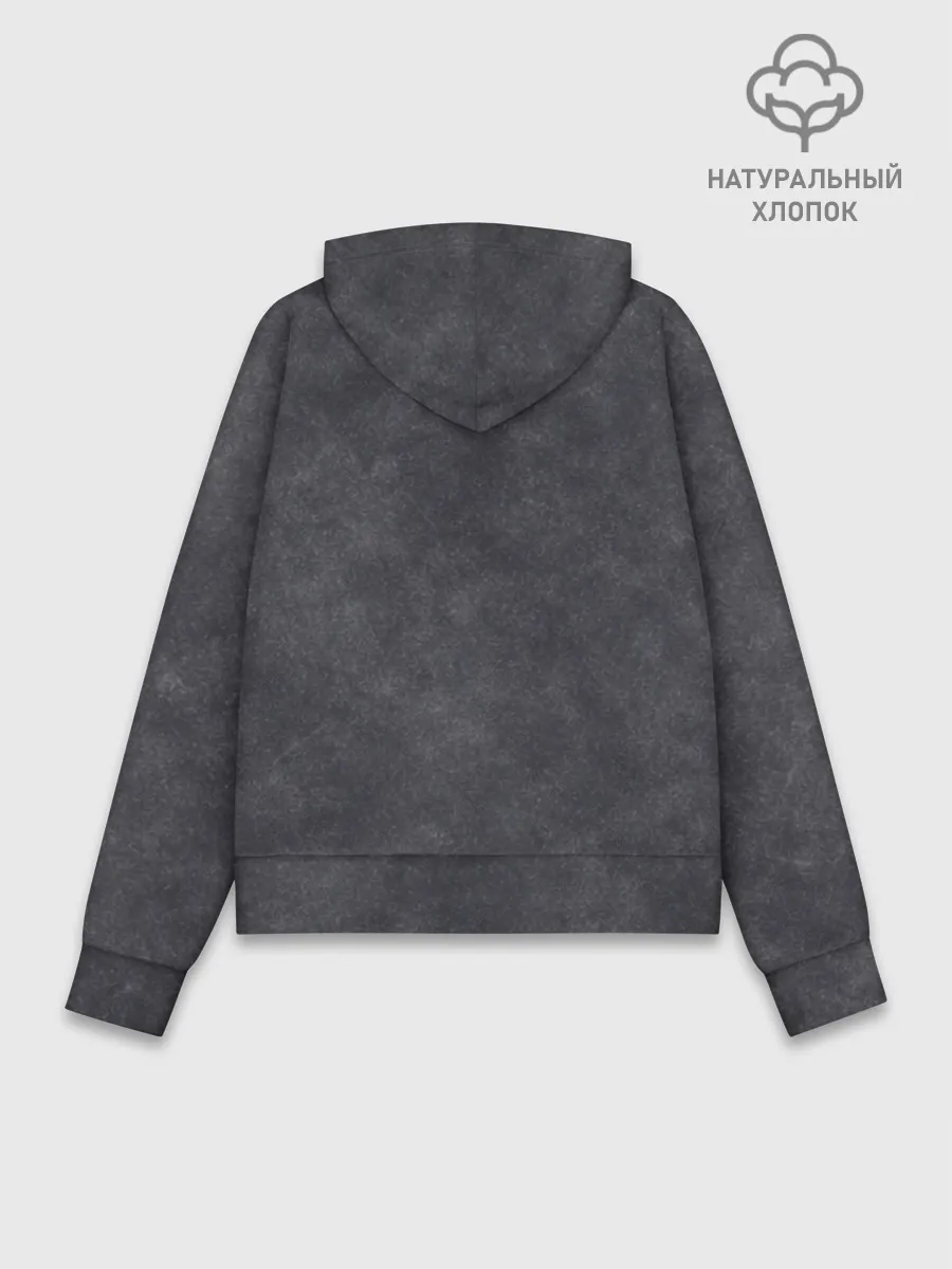 Худи женский база хлопок / Варёнка dark grey