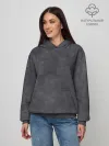 Худи женский база хлопок / Варёнка dark grey