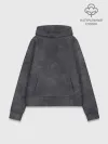 Худи женский база хлопок / Варёнка dark grey