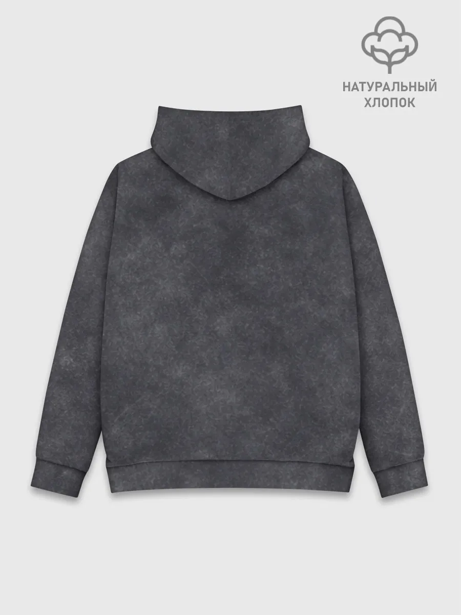 Худи мужской база хлопок / Варёнка dark grey