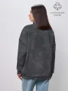 Женский свитшот оверсайз хлопок / Варёнка dark grey
