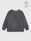 Женский свитшот оверсайз хлопок / Варёнка dark grey