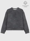 Женский свитшот базовый хлопок / Варёнка dark grey