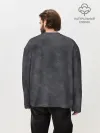 Мужской лонгслив оверсайз хлопок / Варёнка dark grey