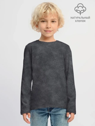 Детский лонгслив хлопок / Варёнка dark grey