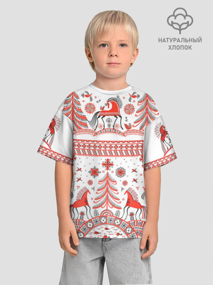 Детская футболка. Оверсайз / MezenHorse Kids