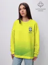 Женский свитшот оверсайз хлопок / Football Бразилия