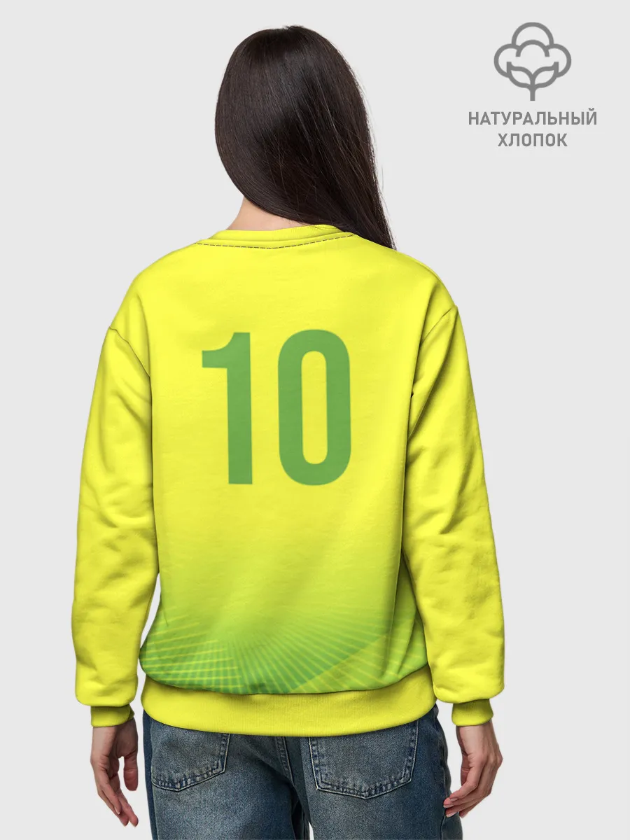 Женский свитшот базовый хлопок / Football Бразилия