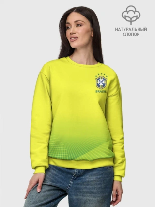 Женский свитшот базовый хлопок / FootballBrazil