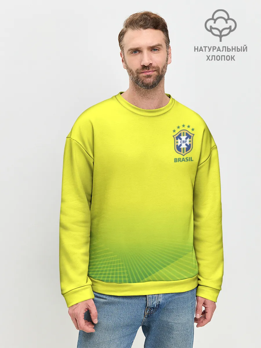 Мужской свитшот база хлопок / Football Бразилия