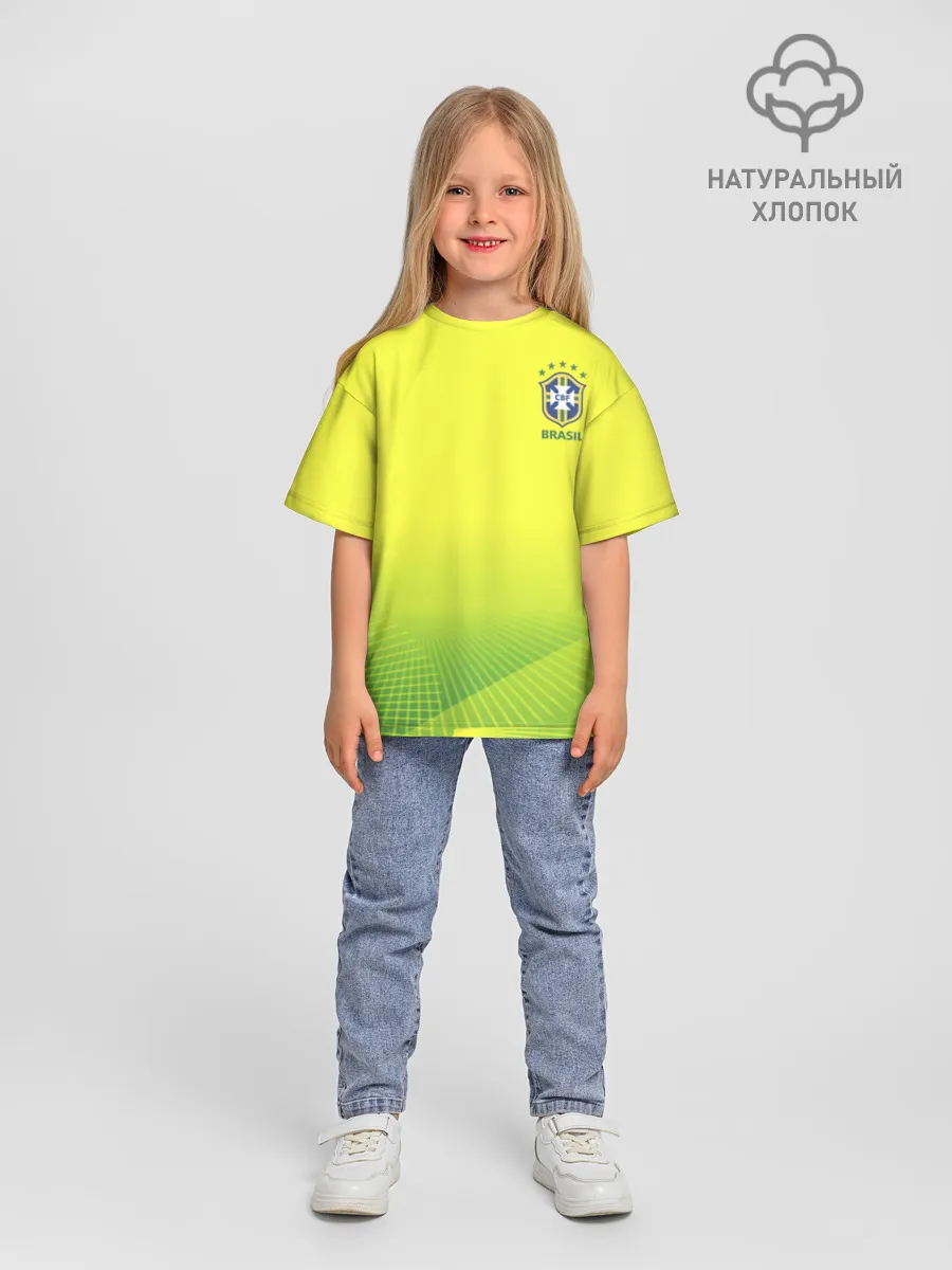 Детская футболка. Оверсайз / Football Бразилия